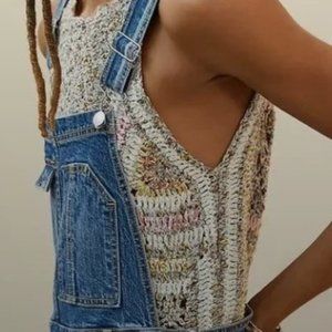 Anthropologie Pilcro Lex Distressed Denim Overalls